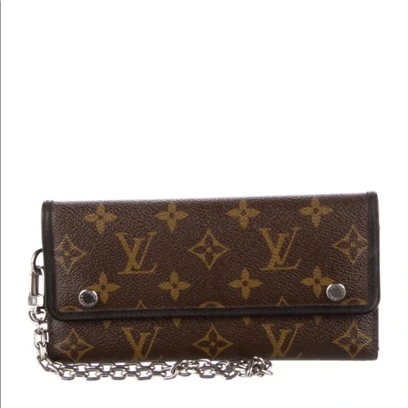 Louis Vuitton Monogram Macassar Wallet on Chain, Excellent condition - Picture 9 of 10